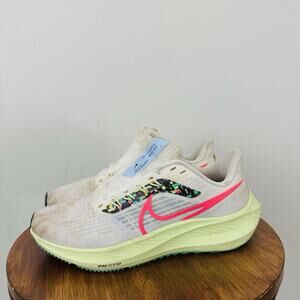 Nike Air Zoom Pegasus 39 White And Neon Sneakers Womens Size 6